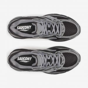 Saucony – Basket running rétro à l’esthétique technique noire et argent