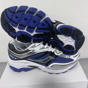Saucony – Basket running rétro bleu et blanc à l’ADN performance